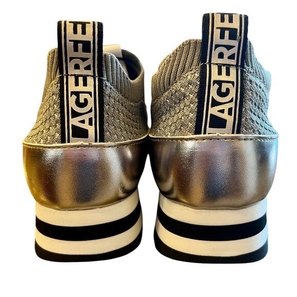 KARL LAGERFELD PARIS Women's Marje Graphic Pin Mesh Sneakers - 7.5 - NW - Picture 7 of 8